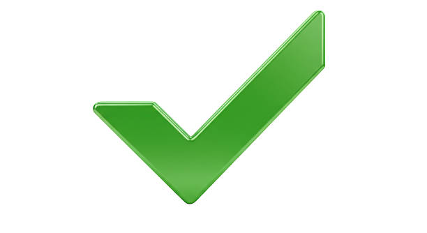 istock Isolated Bright Green Check Mark Symbol of Approval 2220860733