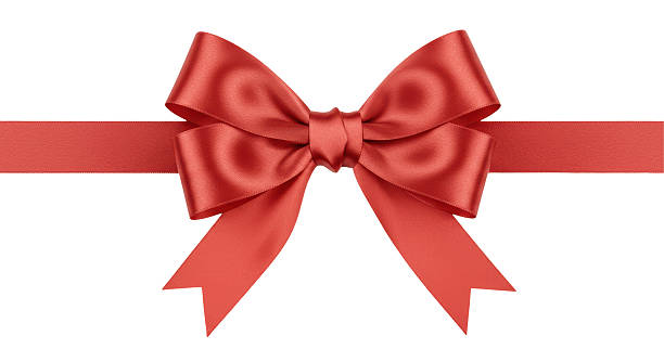 istock Isolated Red Satin Ribbon Bow 2220866178
