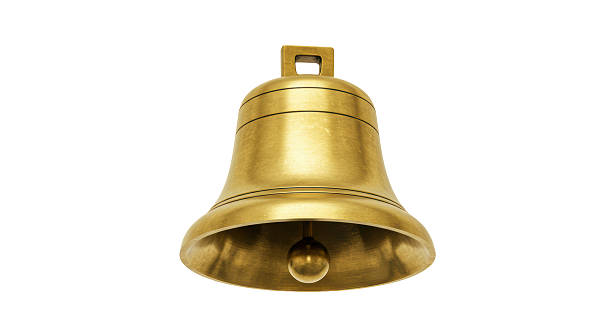 Isolated Golden Bell Musical Instrument