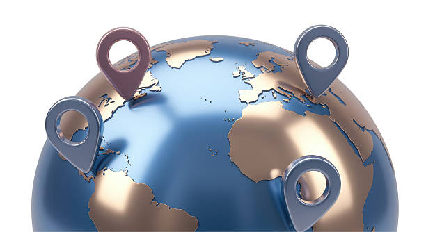 The image of the world with spots on black background. / You can see the animation movie of this image from my iStock video portfolio. Video number: 1441737602