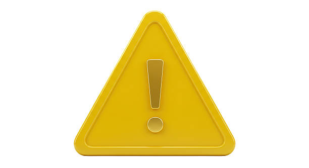 istock Isolated Yellow Exclamation Mark Sign 2220867395