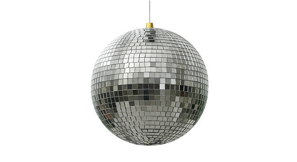 istock Isolated Disco Ball Hanging from Above Lighting Up the Party 2220867404