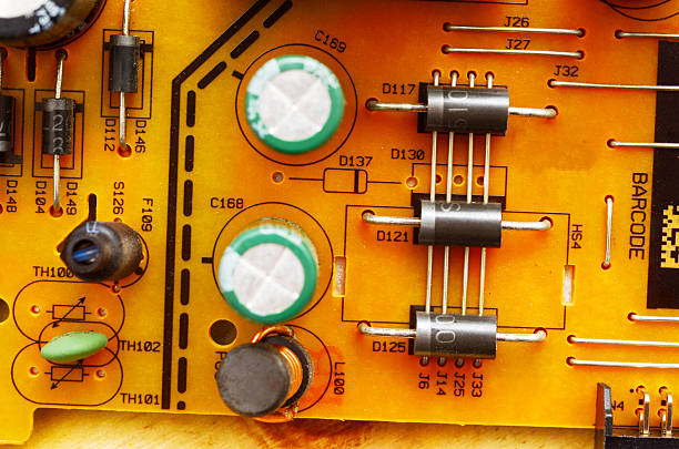 istock Printed circuit boards with electronic components close-up, photo for a project about the development of modern technologies, engineering and production. 2220867630