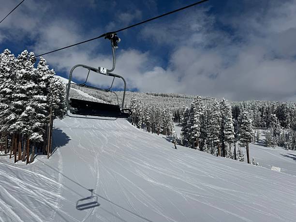 istock Snowy Mountain Slope with Ski Lift 2220870436