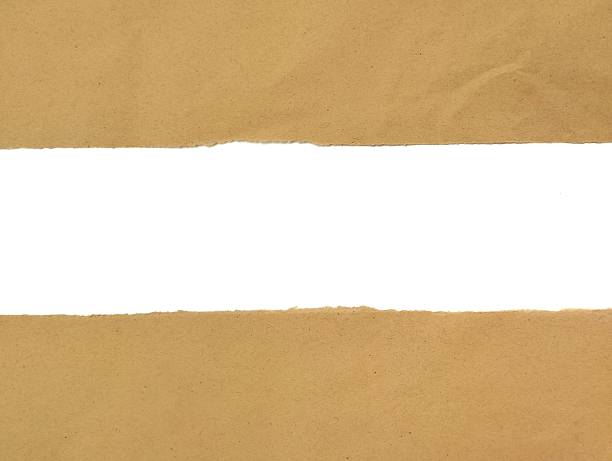 istock Brown ripped paper torn edges strips isolated on white background 2220873897