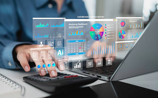 istock Business data analysis and financial accounting report. Dashboard finance management. Analytics sales data and growth, Business planning, market research. Business account and Financial audit. 2220875115