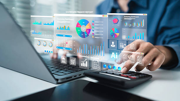 istock Business data analysis and financial accounting report. Dashboard finance management. Analytics sales data and growth, Business planning, market research. Business account and Financial audit. 2220875116