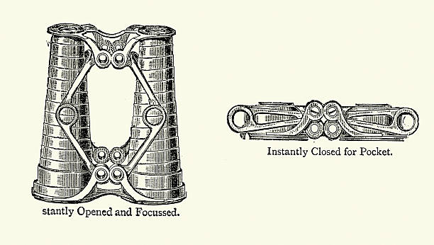 istock Aitchison's folding Pocket Binocular Field Glasses, Victorian, 1890s, Vintage illustration, 19th Century 2220876517