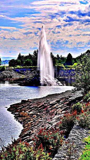 istock A water fountain in the river Saguenay 2220877672
