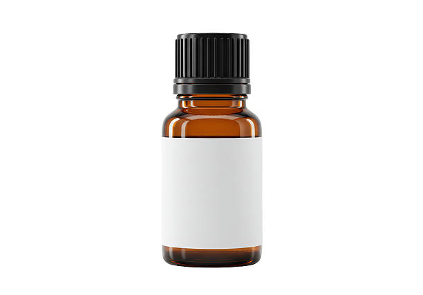 istock Isolated Amber Glass Bottle with Blank Label 2220878188