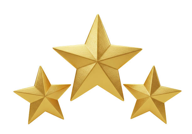 istock Isolated Three Golden Stars Award Achievement 2220878199