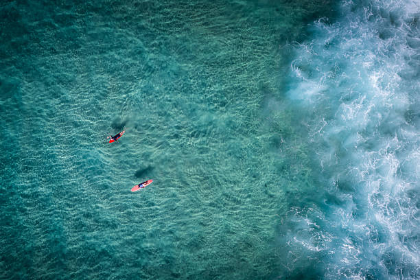 istock Surfers Waiting in Crystal Clear Waters 2220878794