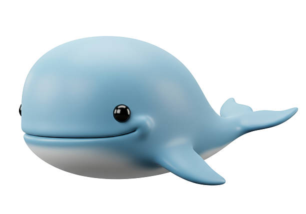 istock Isolated Cartoon Blue Whale Smiling Ocean 2220884334