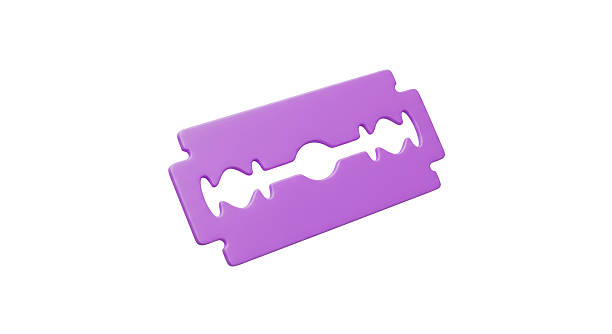 istock Isolated Purple Razor Blade 2220884790