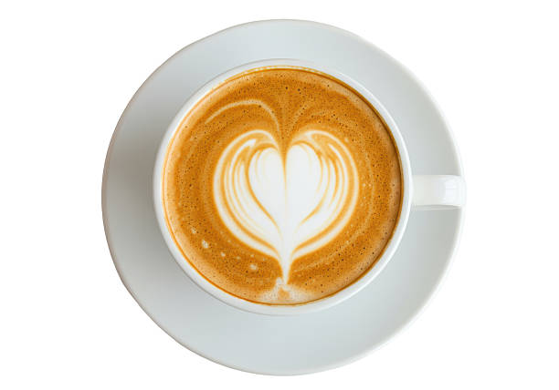 istock Isolated Cappuccino Art Heart Shape in White Mug 2220886912