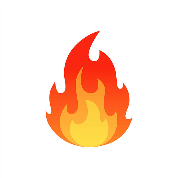 Fire emoji vector symbol sign in flat style. vector illustration of flame, vector 10 eps.