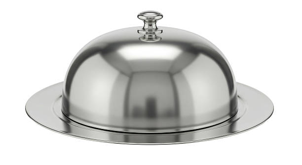 istock Isolated Silver Cloche Food Cover 2220890341
