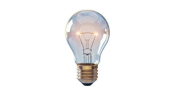 istock Isolated Classic Lightbulb with Glowing Filament 2220890371