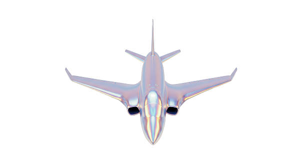 istock Isolated Holographic Private Jet Airplane Overhead View 2220891261