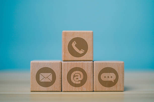 istock Our contact channels are telephone for business using digital technology, sending via email to connect, and computers a network to contact customers for good, fast and modern service. 2220891890