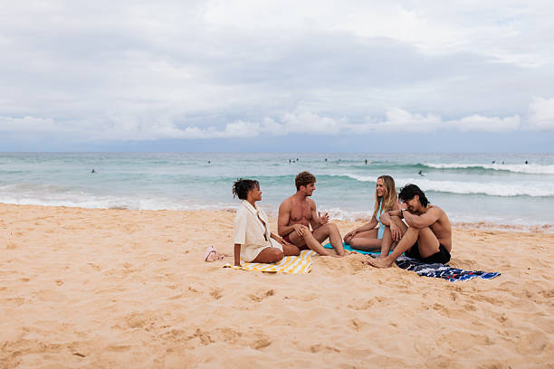 istock Friends Enjoying a Day at Manly Beach 2220896712