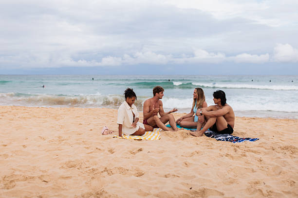 istock Friends Enjoying a Day at Manly Beach 2220896744