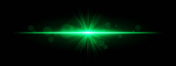 istock Light burst. Star-shaped flash with radial rays and soft bokeh on black background, ideal for magic, fantasy or romantic glow effects. 2220896991