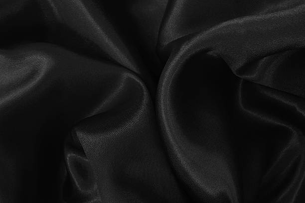 istock Black grey fabric texture background, detail of silk or linen pattern. 2220897252