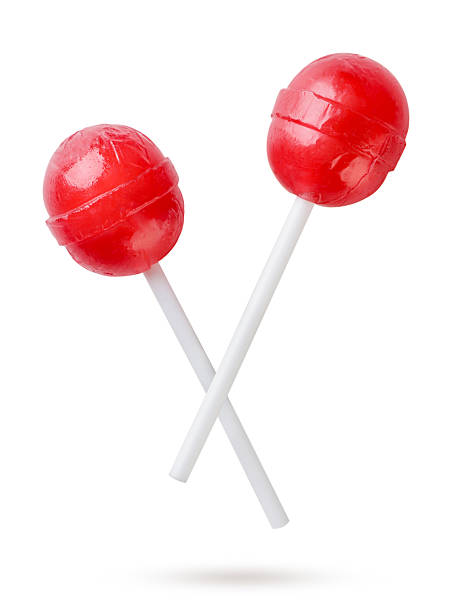 istock Two lollipops flying on a white background. Isolated 2220906335