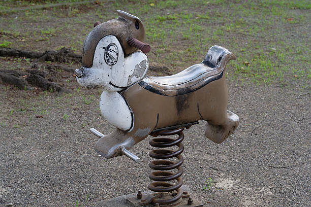 Playground equipment in a Japanese park