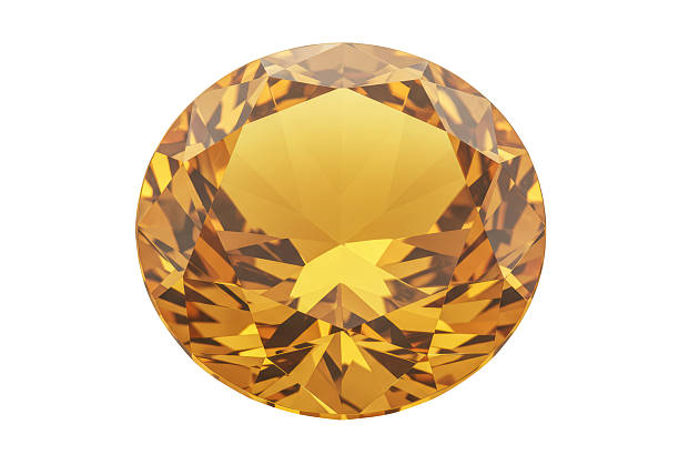 istock Isolated Radiant Cut Citrine Gemstone 2220908387