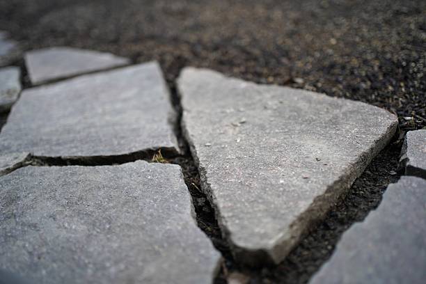 istock Polygonal stone slabs (porphyry) in a garden 2220908748