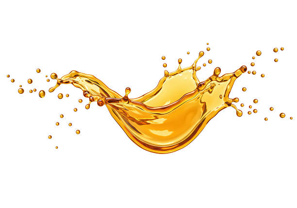istock Isolated Gold Oil Splash 2220909774