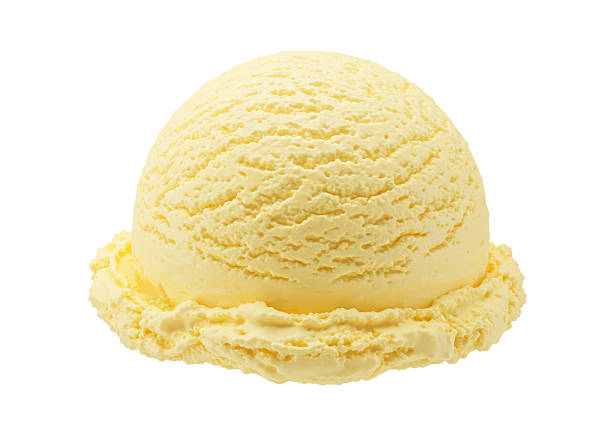 istock Isolated Creamy Vanilla Ice Cream Scoop with Detailed Texture 2220909833