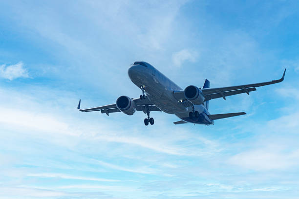 istock airliner approaches the airport 2220910029