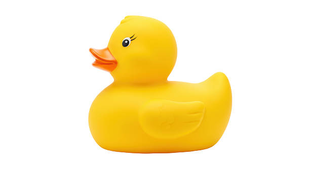 istock Isolated Cheerful Yellow Rubber Duck Toy 2220910114