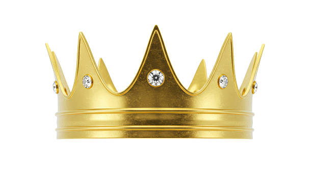 istock Isolated Golden Crown with Gemstones 2220910132