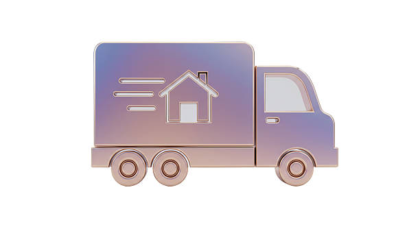 istock Isolated Moving Truck with House Icon 2220910687