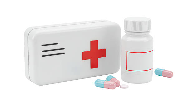 istock Isolated First Aid Kit with Pills and Medicine 2220911881