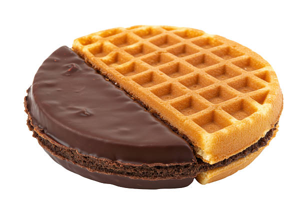 istock Isolated Waffle Sandwich with Chocolate Coating 2220912016
