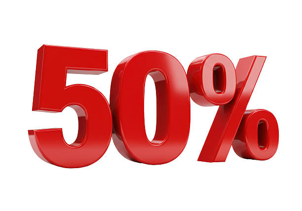 istock Isolated Red Fifty Percent Discount Offer 2220912182