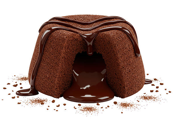 istock Isolated Decadent Chocolate Lava Cake with Molten Center 2220913281