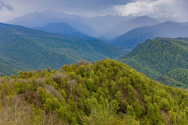 Russia. Adygea. View of the Lago Naki highlands.