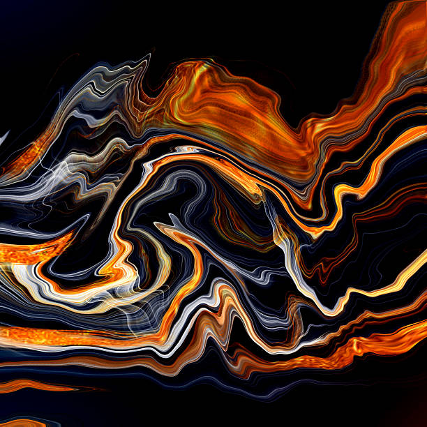 Liquid marble on golden hues with smooth line art wallpaper background.  Luxury Marble pattern.