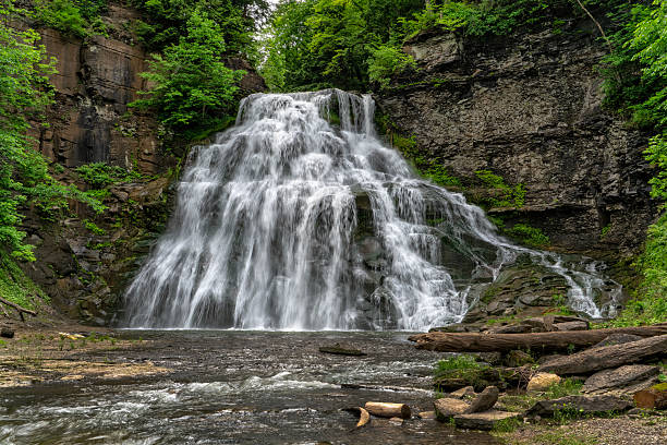 istock Delphi Falls at Delphi Falls County Park In New York 2220922588
