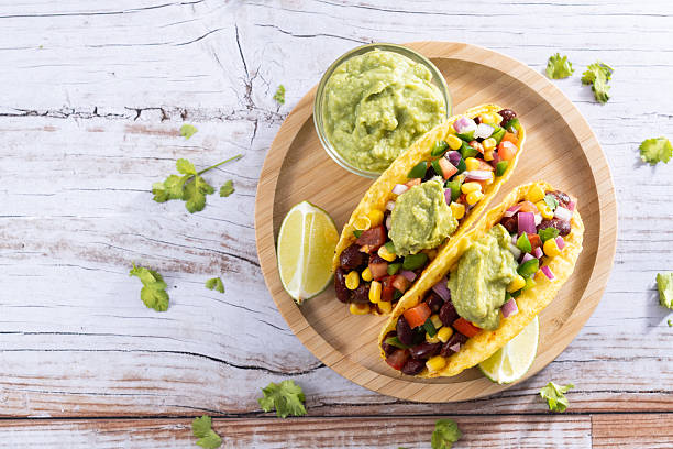 Vegan mexican Taco with beans