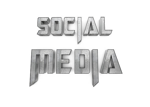 Social Media Metal Text