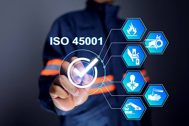 istock ISO 45001 standard with safety staff 2220926817