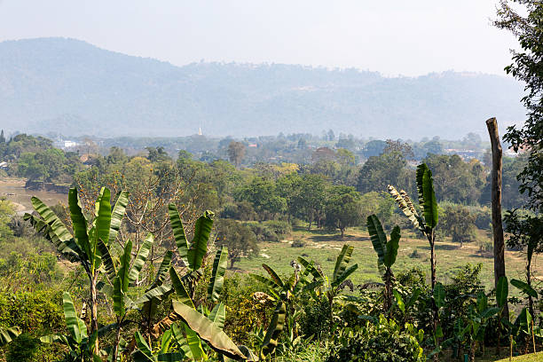 The large mountainous region getting well known in the 1970s as a region for opium trade. The three countries Thailand, Myanmar and Laos share the border of the Ruak and Mekong rivers.