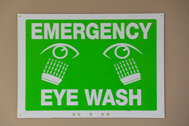 emergency eye wash sign safety shower